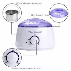 pro wax 100 جهاز تسييح شمع الواكس لازالة الشعر  ( باكت مناديل شمع هدية )