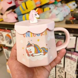 مج يونيكورن بغطاء سيليكون